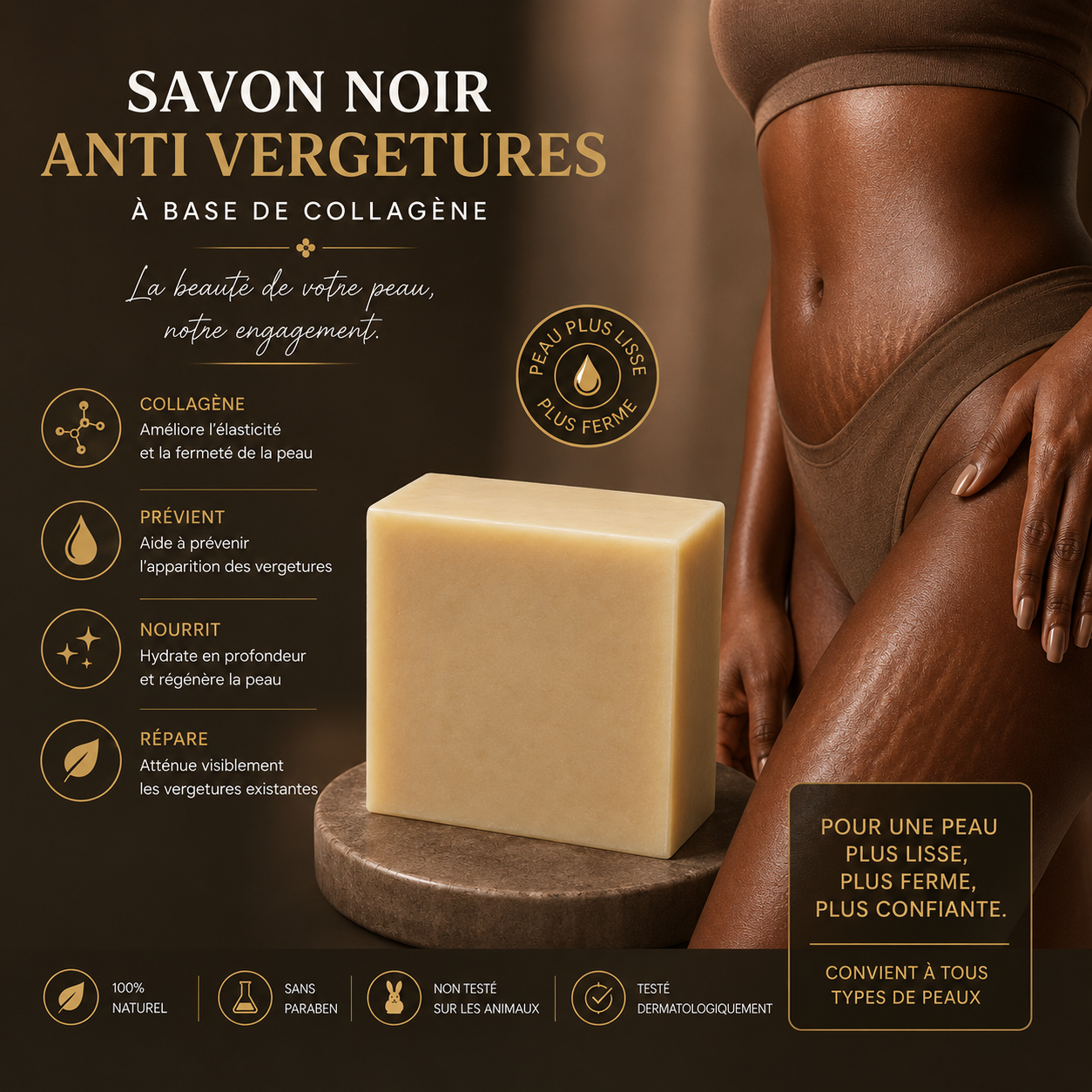 Savon régénérant anti-vergetures & anti-taches