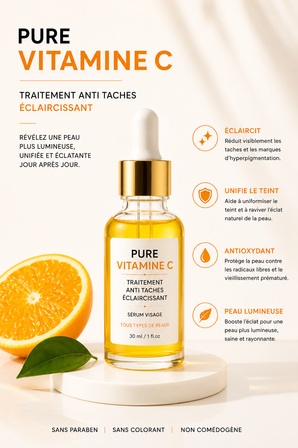 Traitement Pure Vitamine C Anti-Taches Éclat & Uniformité 20ml